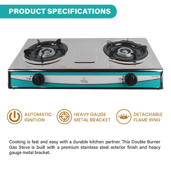 Double burner gas store stove price